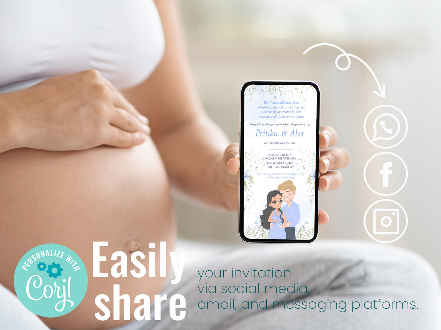 Baby shower, Birth Announcements invitation template #bsis241001