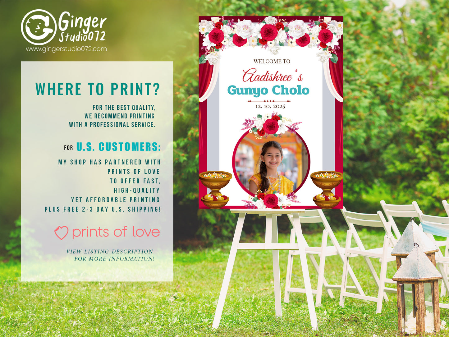 Cute Milestone invite, Gunyo Cholo Ceremony, Customize Template #mttp240902