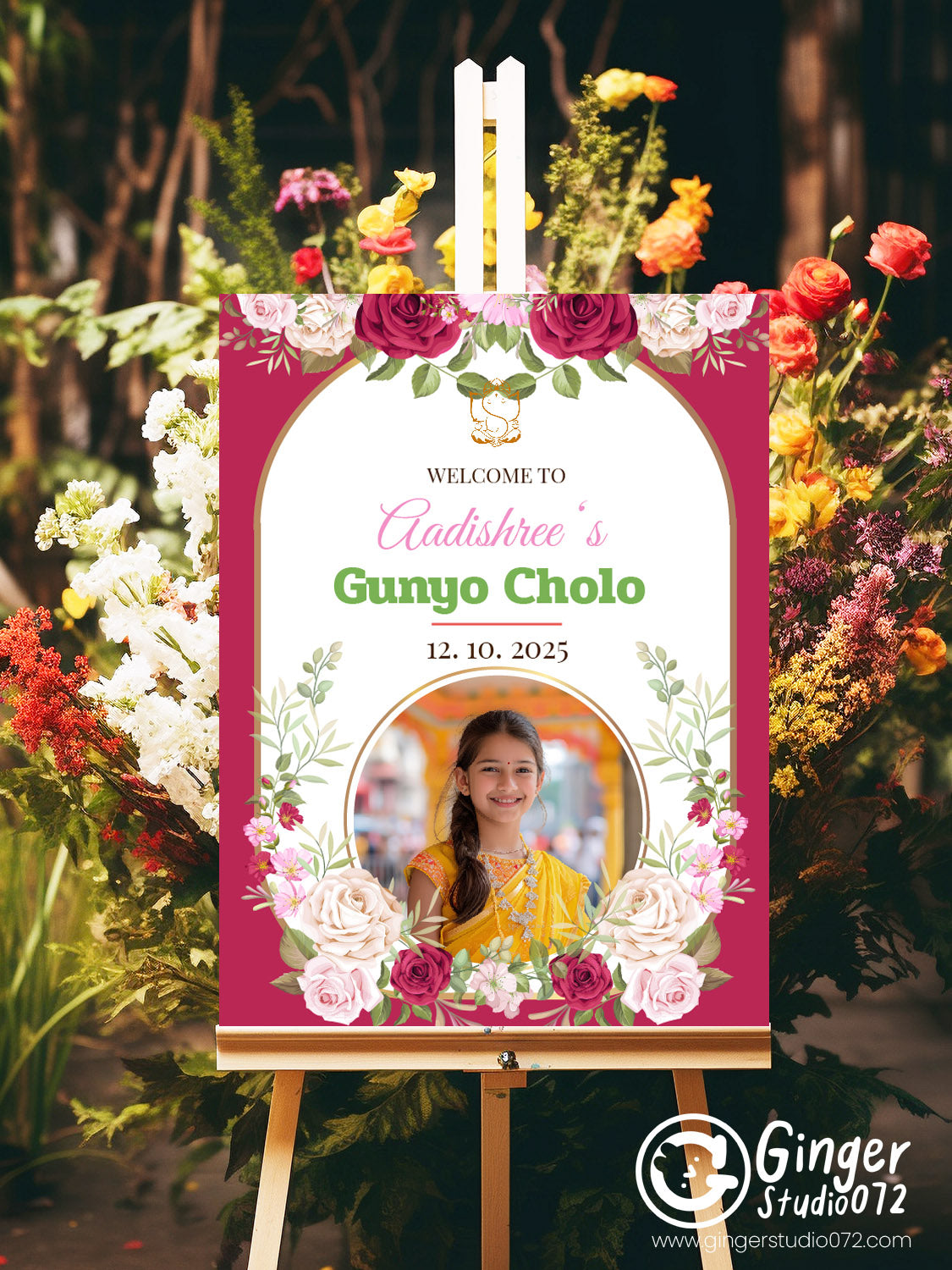 Cute Milestone invite, Gunyo Cholo Ceremony, Customize Template #mttp240904