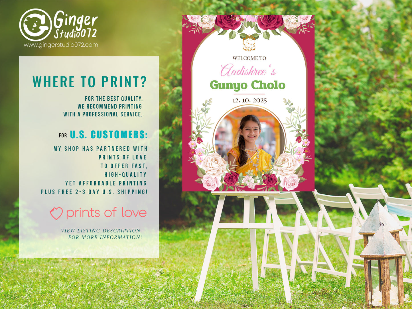 Cute Milestone invite, Gunyo Cholo Ceremony, Customize Template #mttp240904