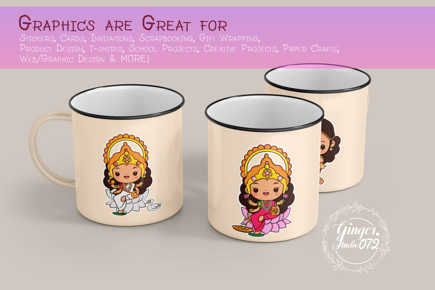 Cute clipart : Hindu God Illustration transparent set #hdcl210401