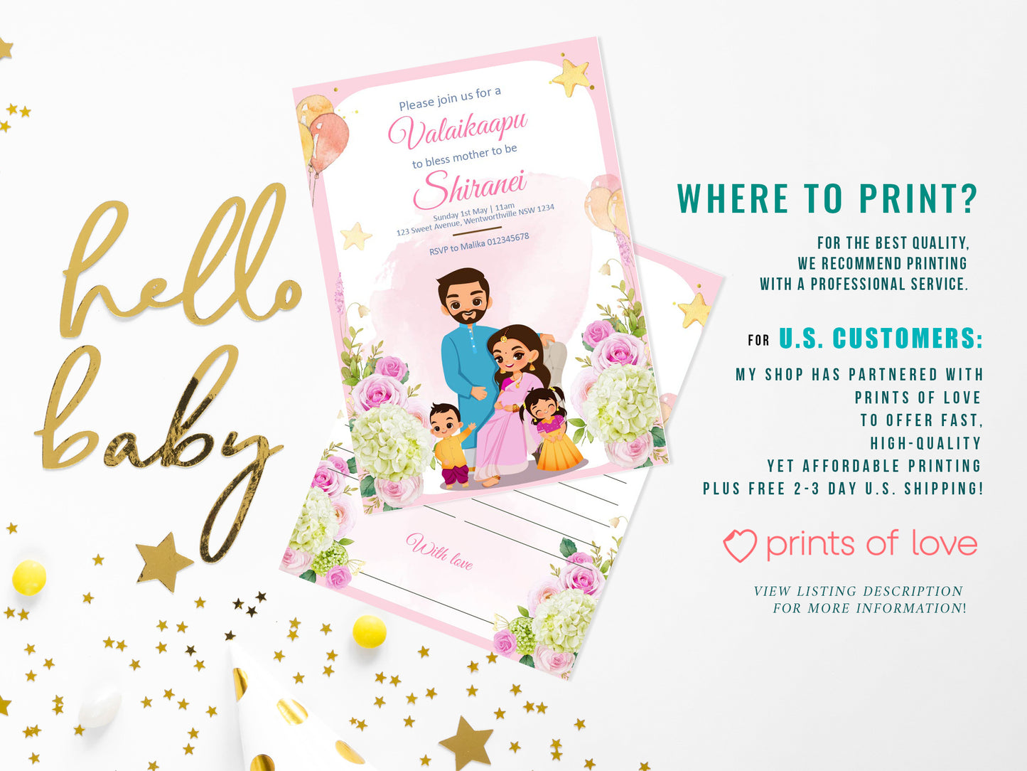 Cute Baby shower, cradle, naming, gender reveal, Invitation Templates #bsiv230301