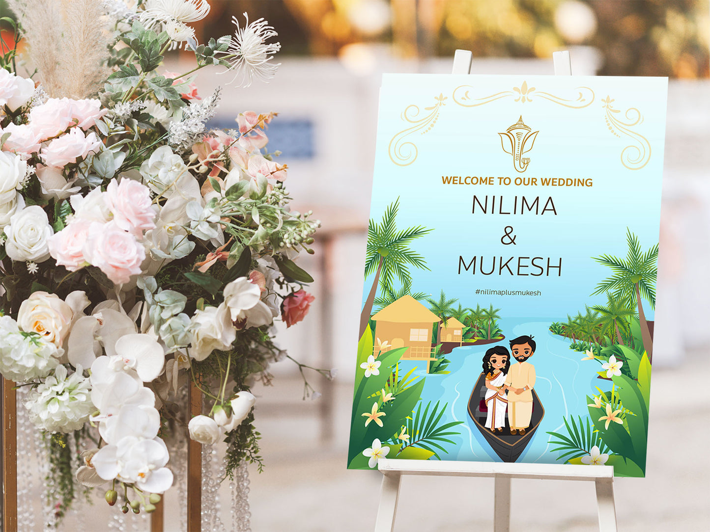 Cute Indian sign: Haldi/Mehndi/Sangeet, reception template #wcsl220905