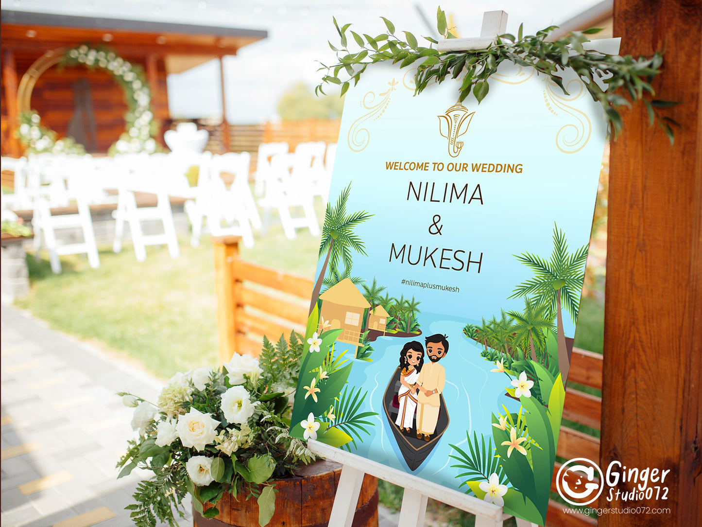Cute Indian sign: Haldi/Mehndi/Sangeet, reception template #wcsl220905