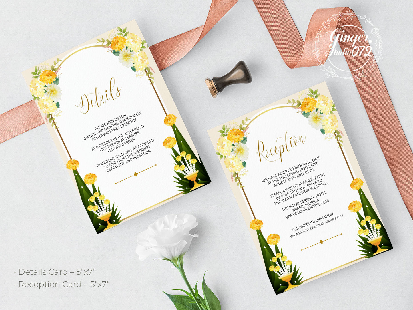 Cute Asian, Khmer, Lao, Thai Wedding invitation, E-Invite template #sewc230601