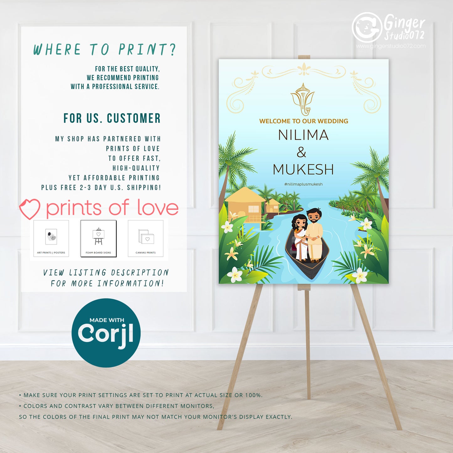 Cute Indian sign: Haldi/Mehndi/Sangeet, reception template #wcsl220905