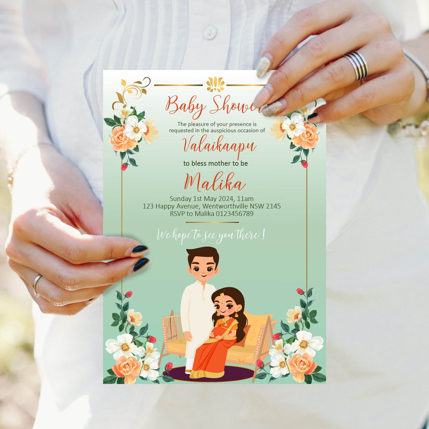 Cute baby shower, parent & mother to be invitation template #bsiv230105