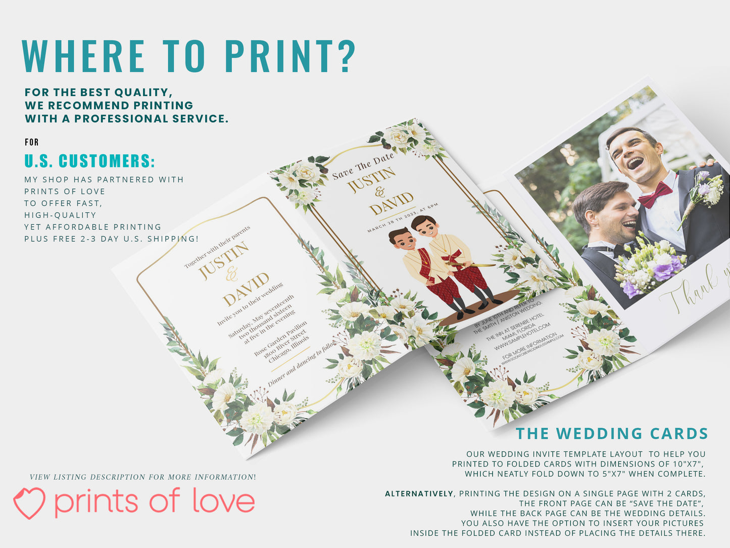 Cute LGBT wedding invite, Southeast Asian Theme, customize template #lbgt230201