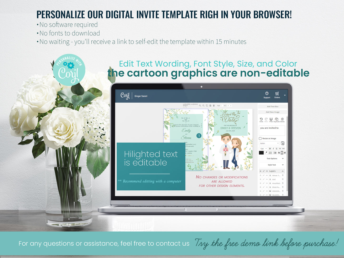 Cute Uniform wedding, Doctors Couple, invitation Template #unifwd2002