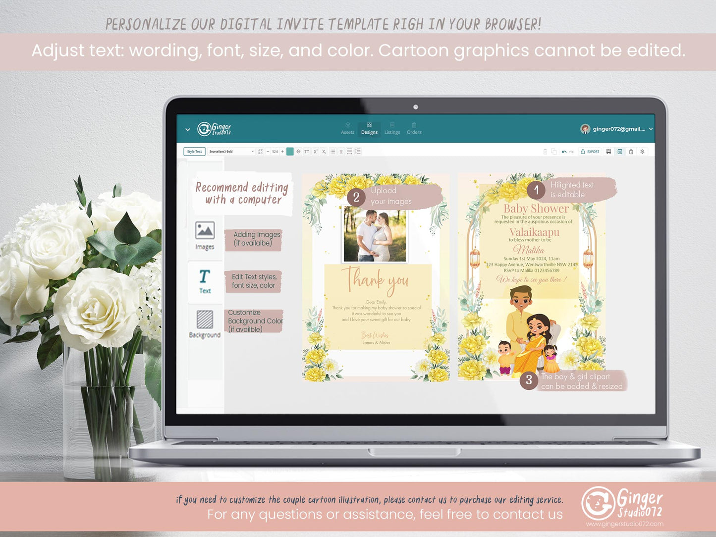 Cute Baby shower, cradle, naming, gender reveal, Invitation Templates #bsiv221101