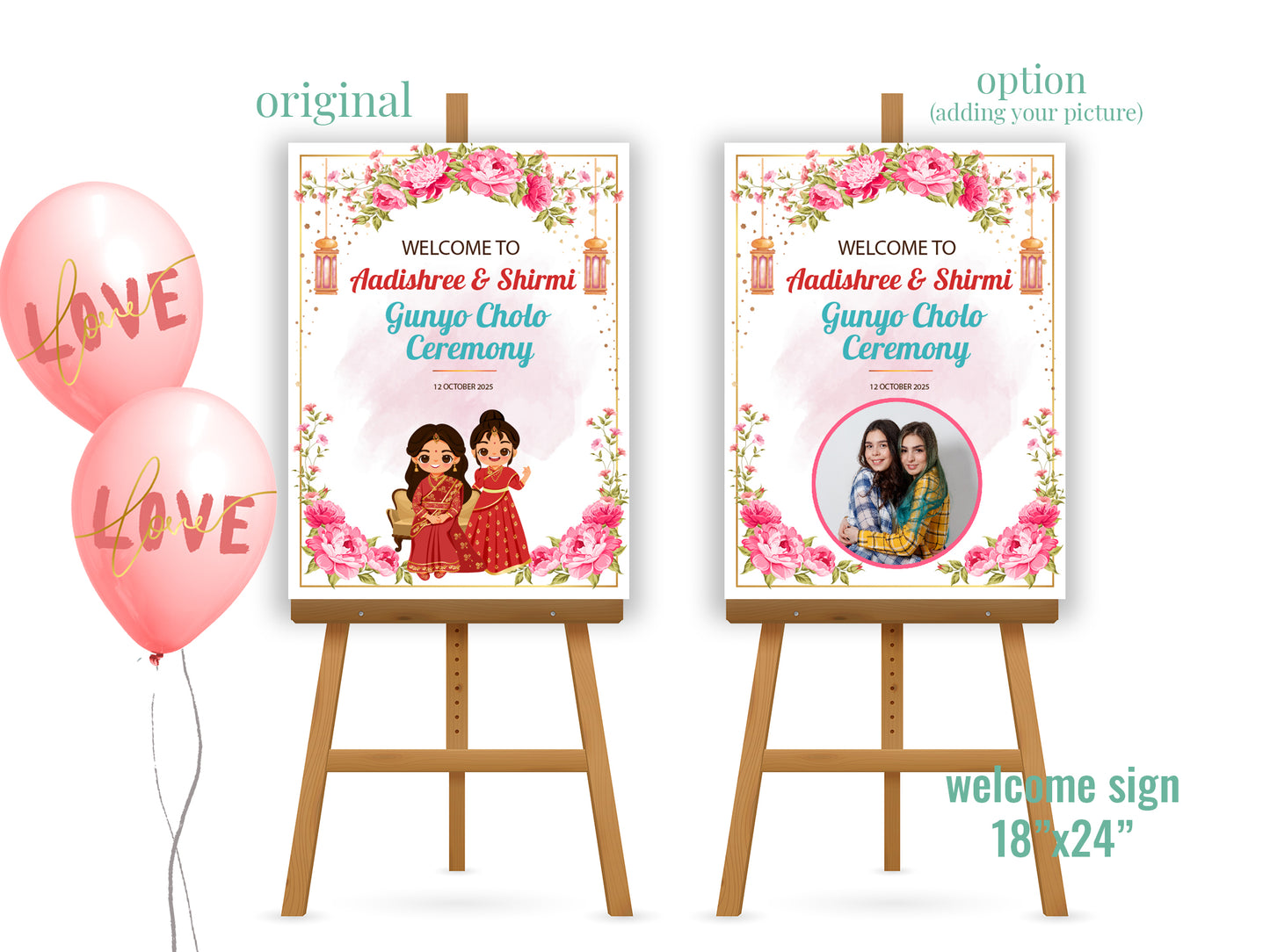 Cute Milestone Invite, Gunyo Cholo Ceremony, Customize Template #hfiv230605