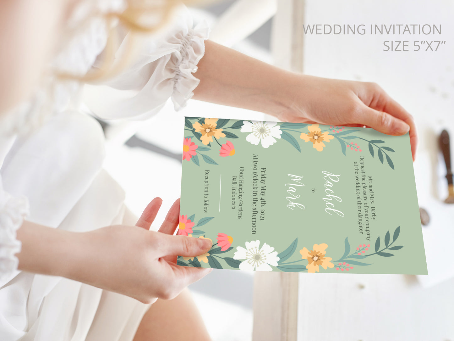 Cute Wedding Invitation, E-Invitation, Digital Template Set #ctwd200401