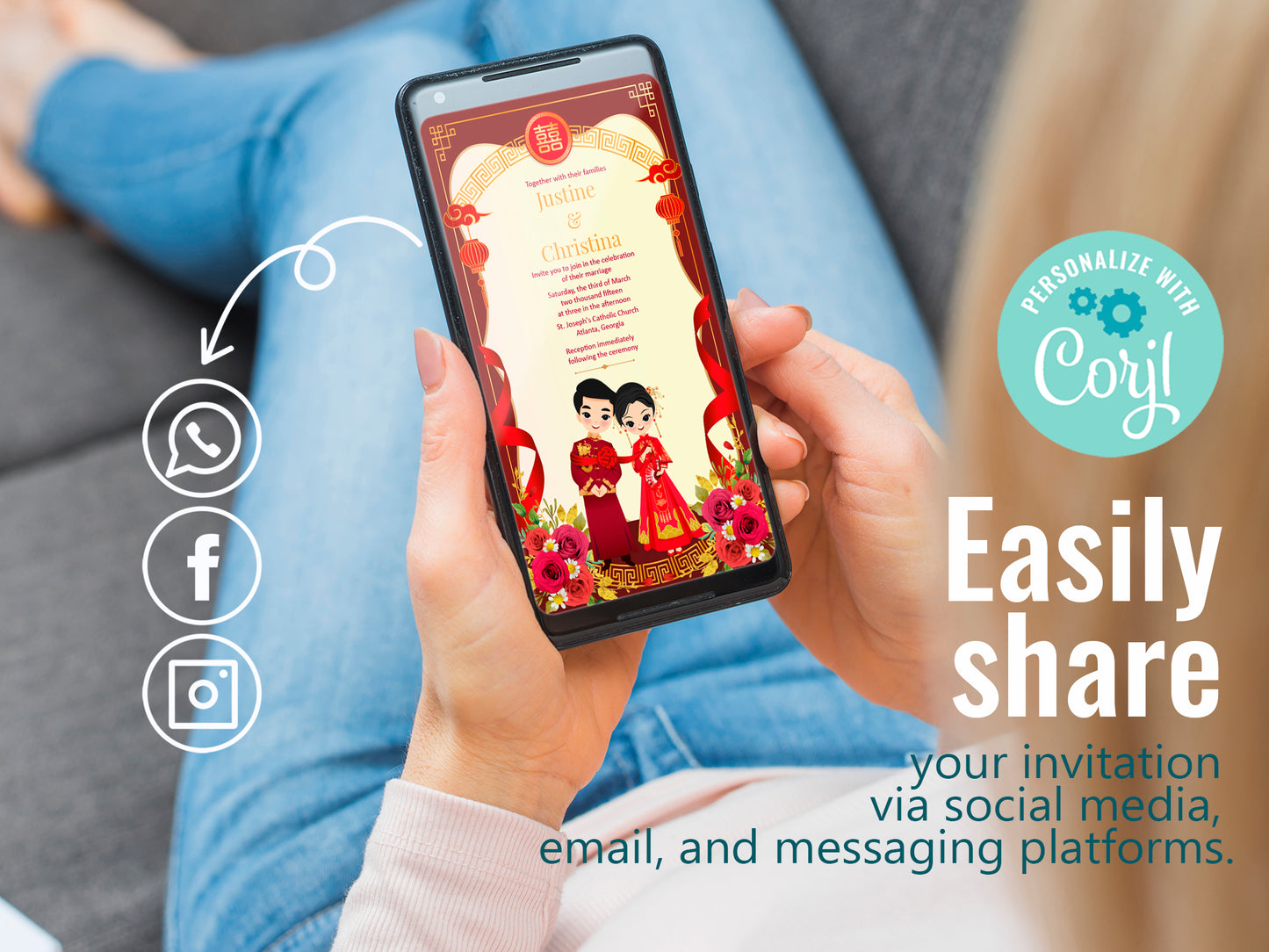 Chinese Tea Ceremony -Digital Template (Editable PDF) #cvwl230306