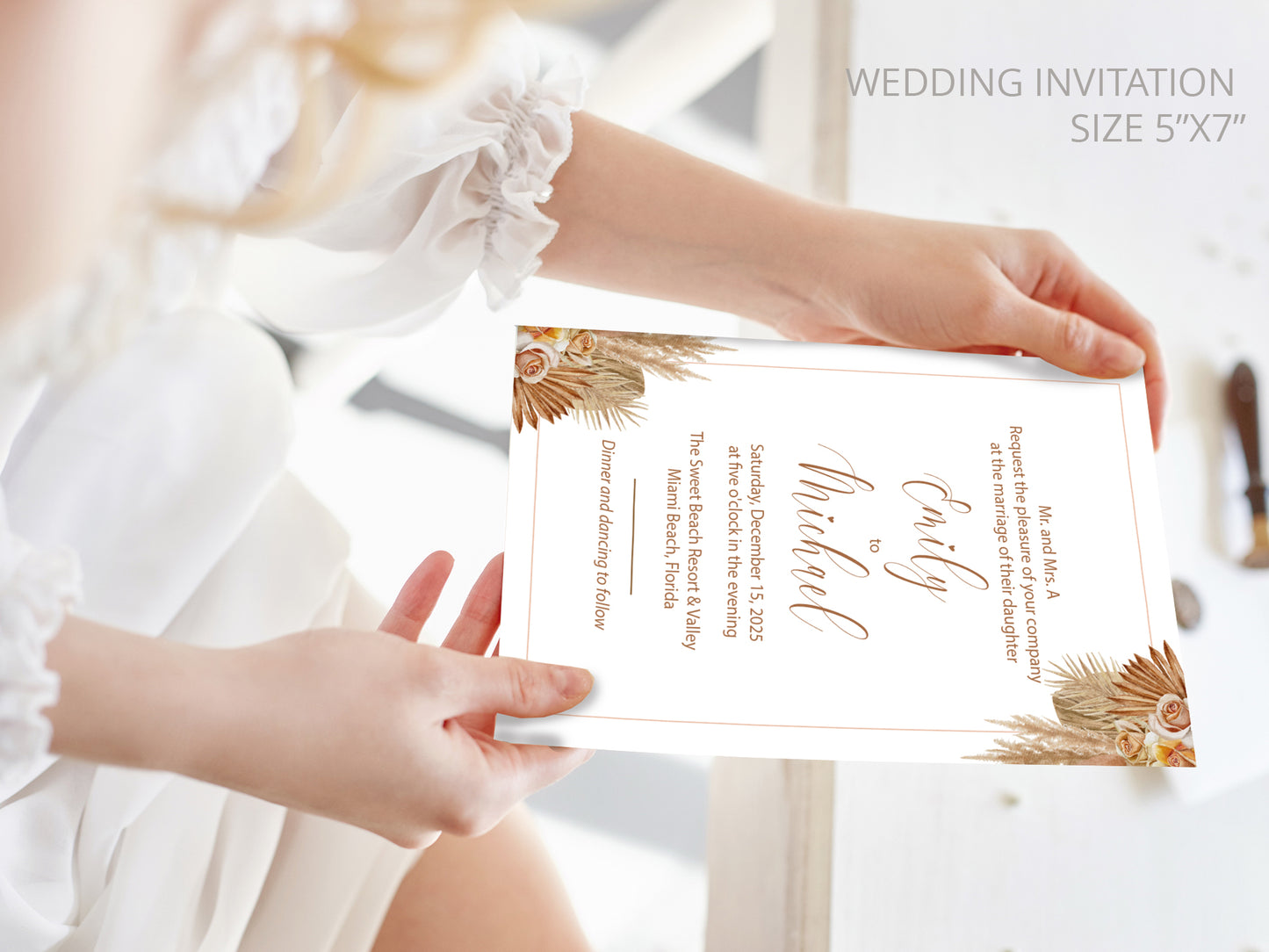 Cute Wedding Invitation, E-invites Template Set #CTWD230401