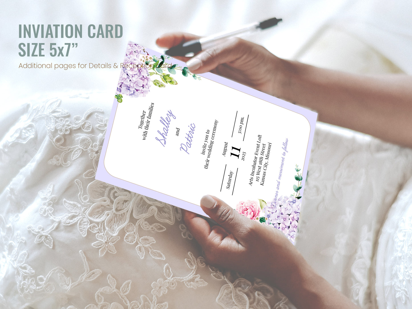 Cute Wedding Invitation, E-invitation, Digital Template #ctwd230701