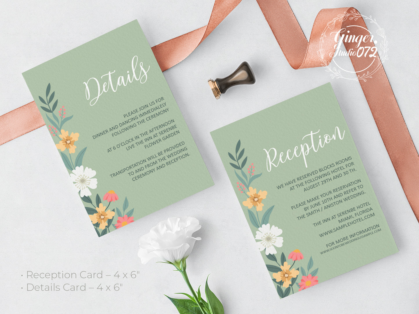 Cute Wedding Invitation, E-Invitation, Digital Template Set #ctwd200401
