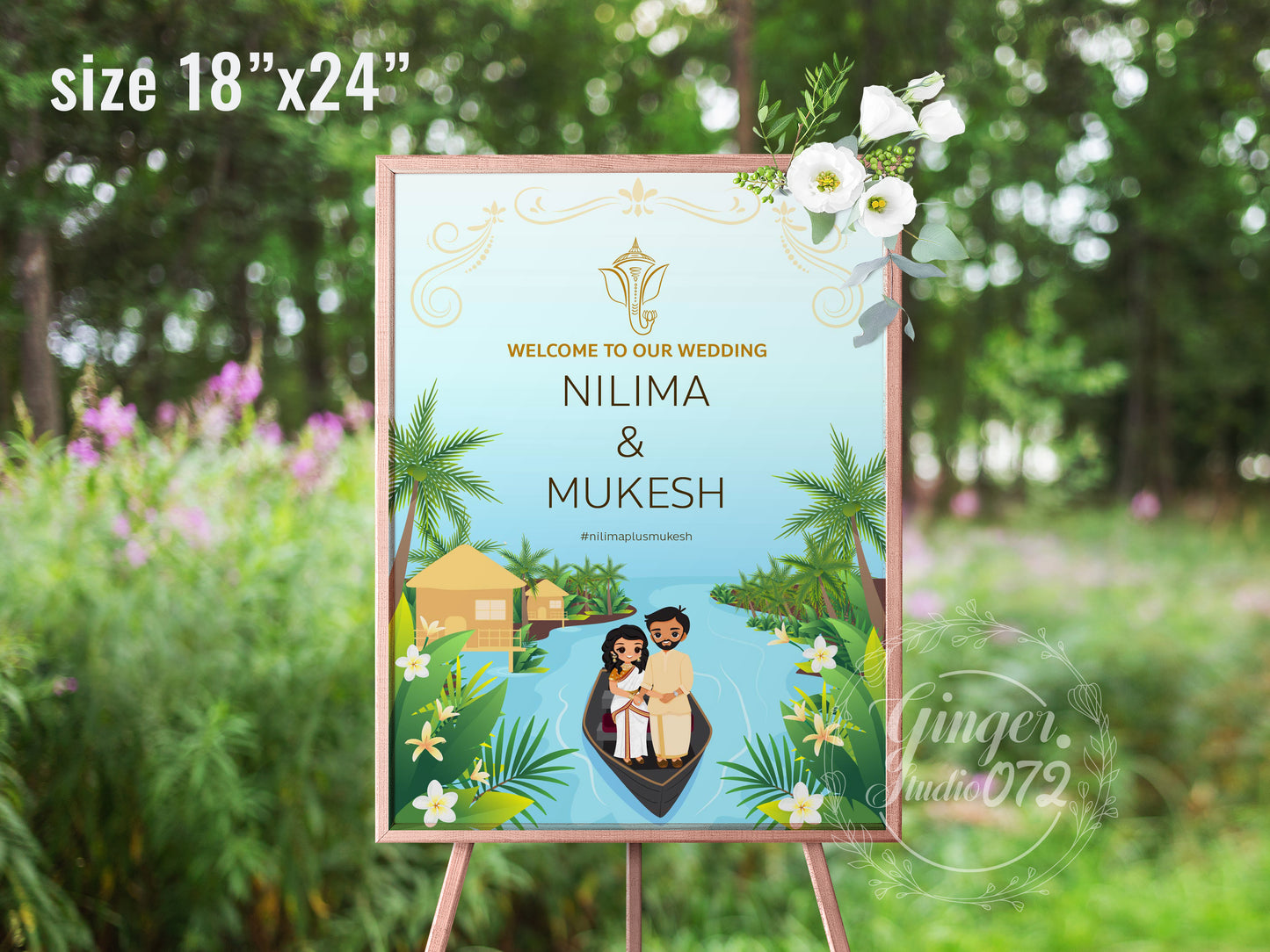 Cute Indian sign: Haldi/Mehndi/Sangeet, reception template #wcsl220905