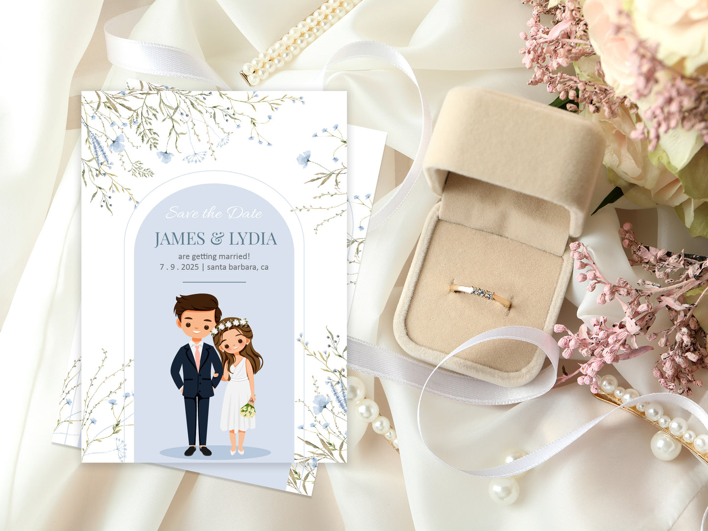 Cute Wedding Invitation, E-Invitation, Digital Template Set #ctwd230102