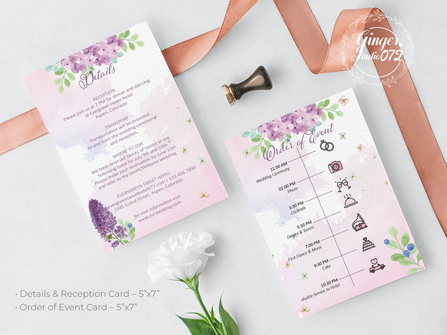 Cute Wedding Invitation, E-invitation, Digital Template #wd002024