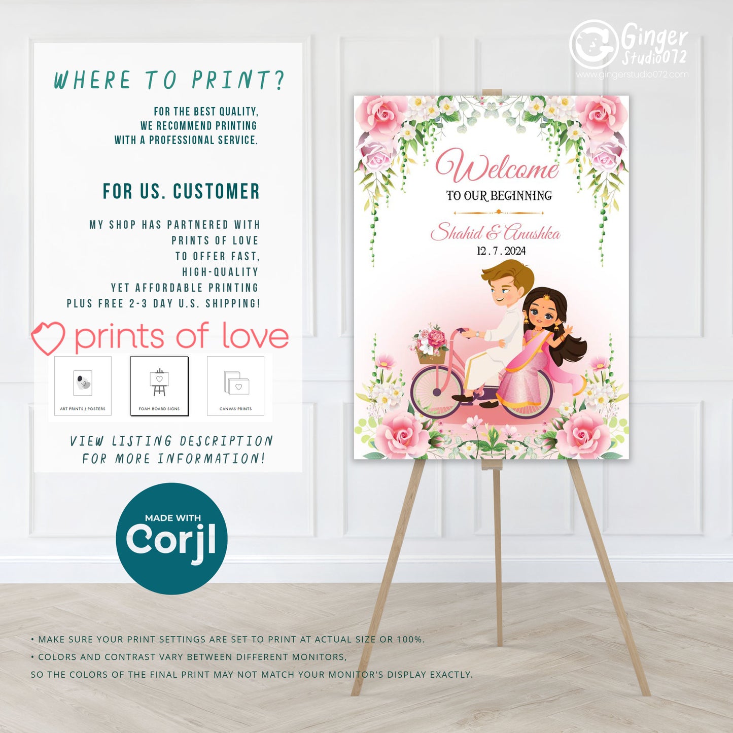 Cute Indian sign: Haldi/Mehndi/Sangeet, reception template #wcsl220702