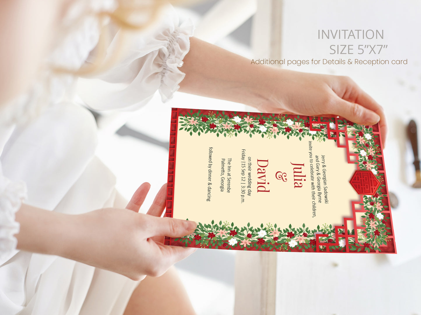 Cute Chinese Wedding, Tea Ceremony, invitation Template #cnwc0091