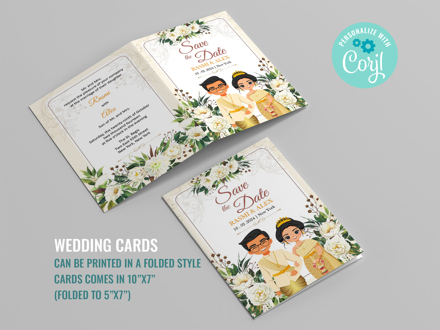 Cute Asian, Khmer, Lao, Thai Wedding invitation, E-Invite template #sewc221101