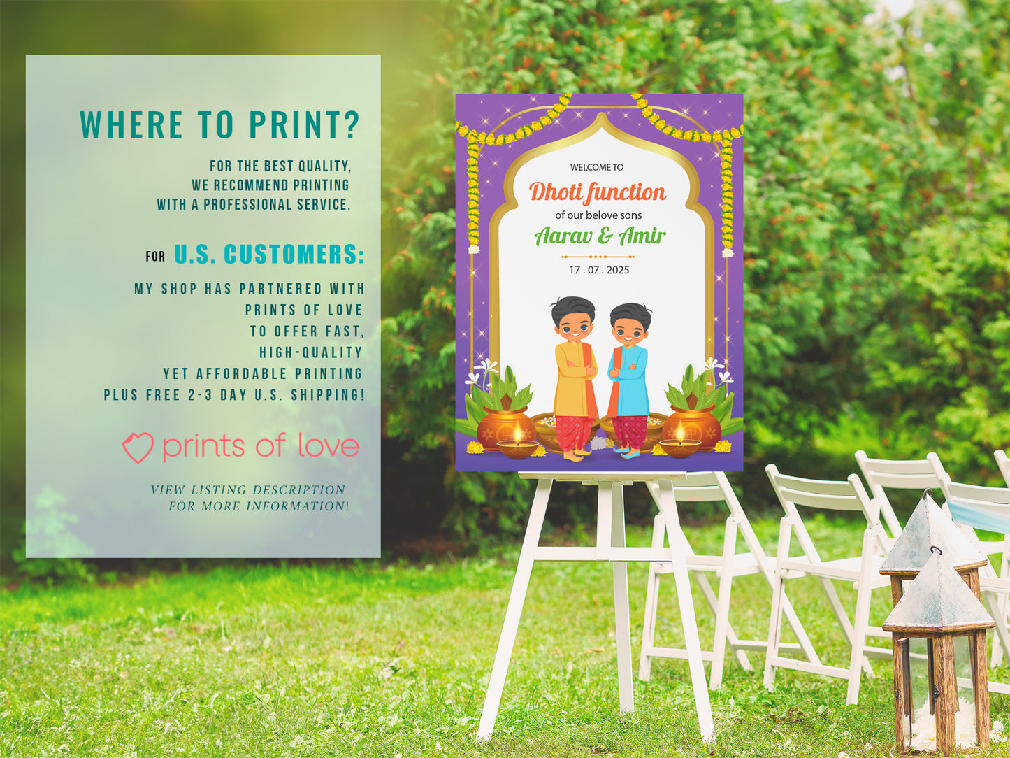 Cute Milestone invite, Dhoti function Ceremony, Customize Template #hfiv220803