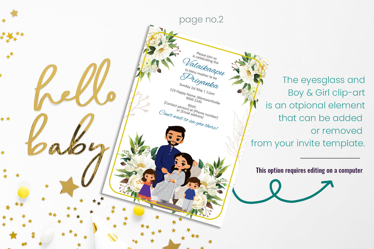 Cute Baby shower, cradle, naming, gender reveal, Invitation Templates #bsiv221202