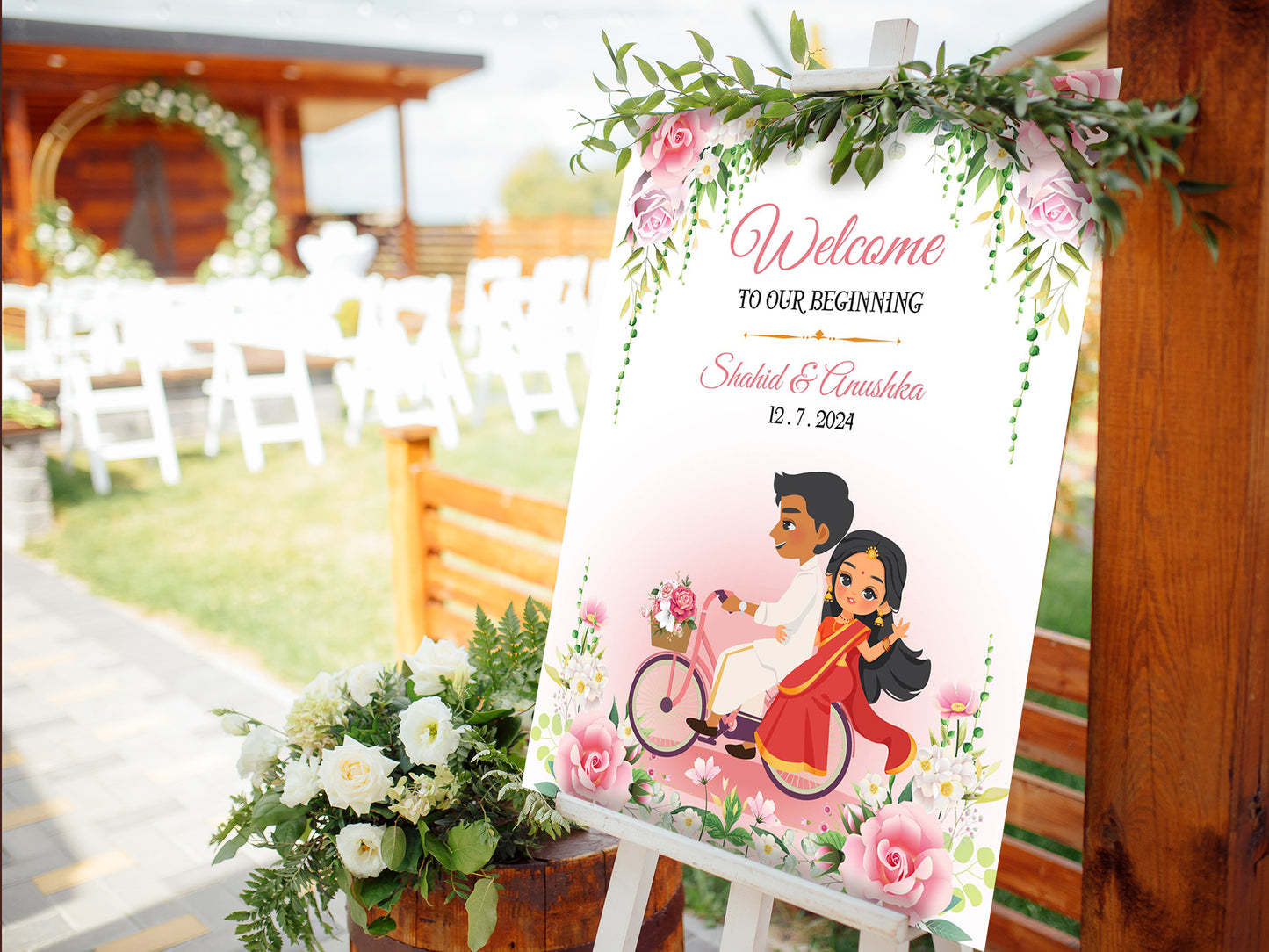 Cute Indian sign: Haldi/Mehndi/Sangeet, reception template #wcsl220702