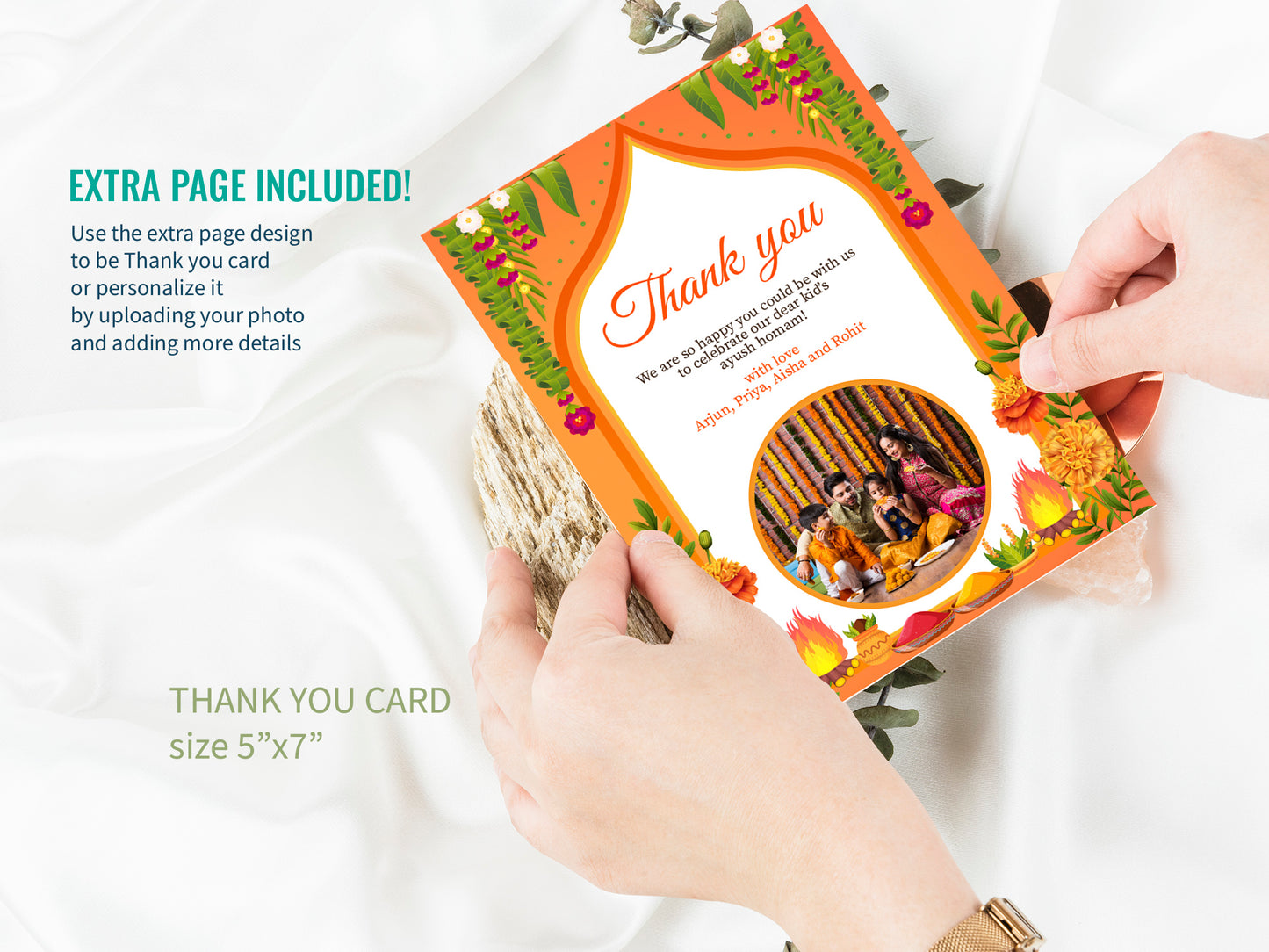 Cute Milestone invite, Ayush Homam puja function, Customize Template #hfiv230701