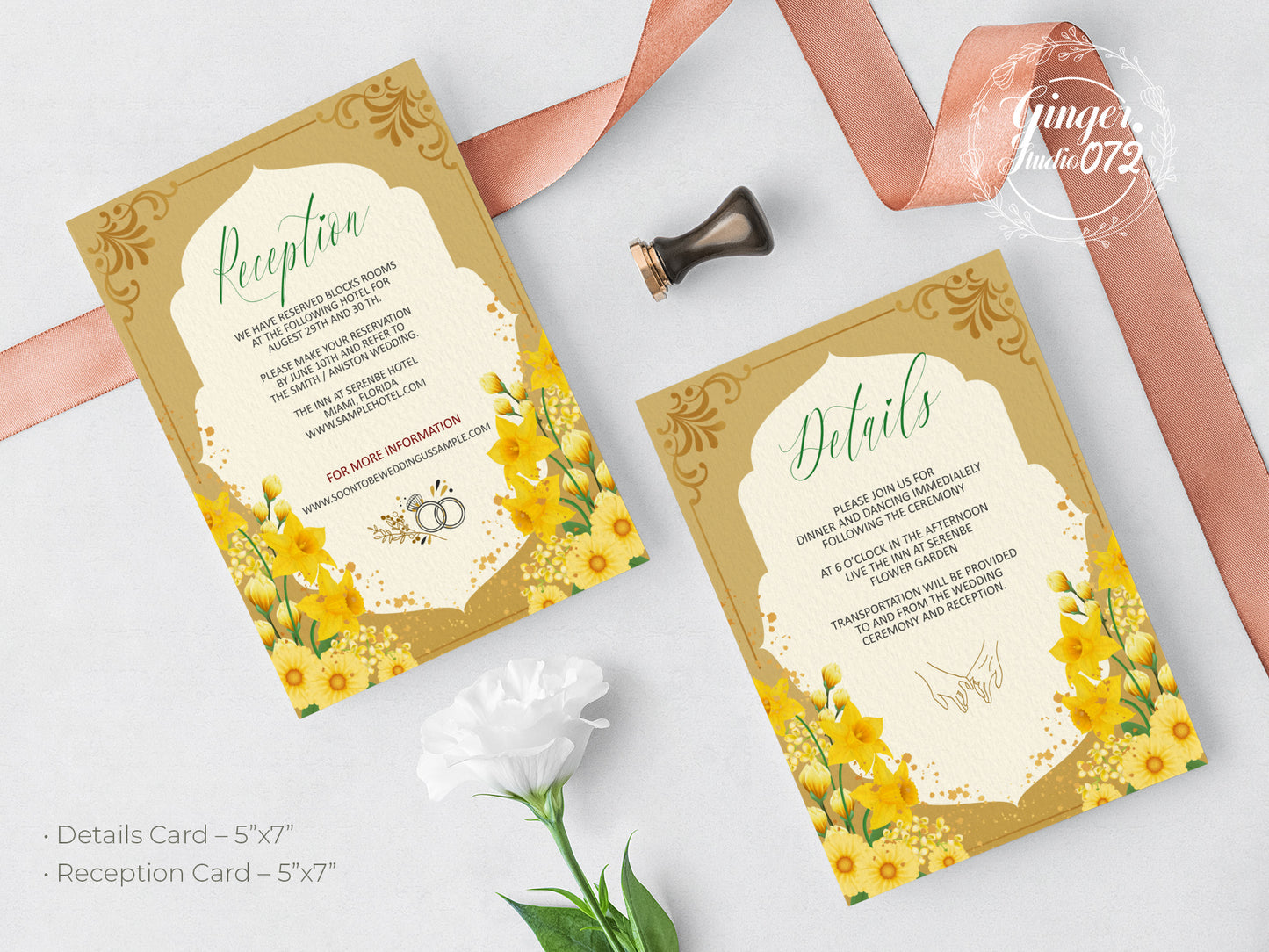 Cute Indian/Hindu wedding invite, Haldi/Mehndi/Sangeet, Customize template #idhd210501