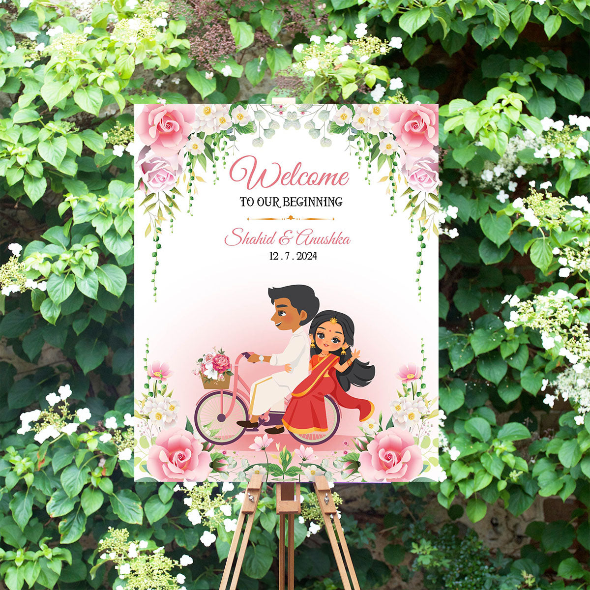 Cute Indian sign: Haldi/Mehndi/Sangeet, reception template #wcsl220702