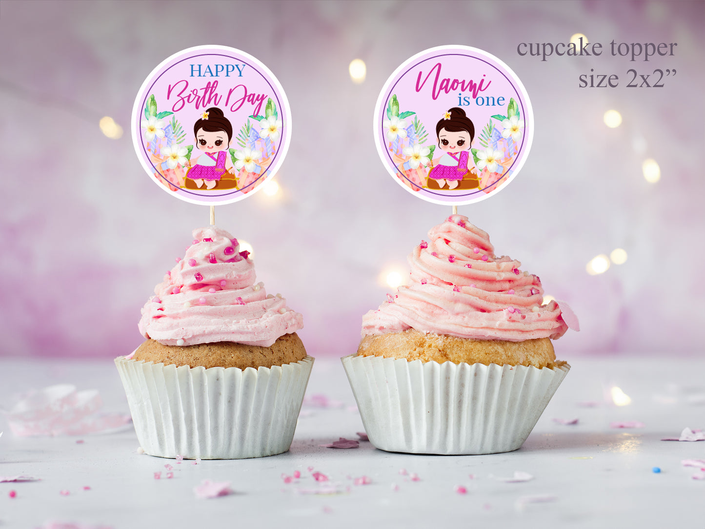 Cute 1st Birthday Invitation, Southeast Asian Theme, Customize Template #fbiv230504