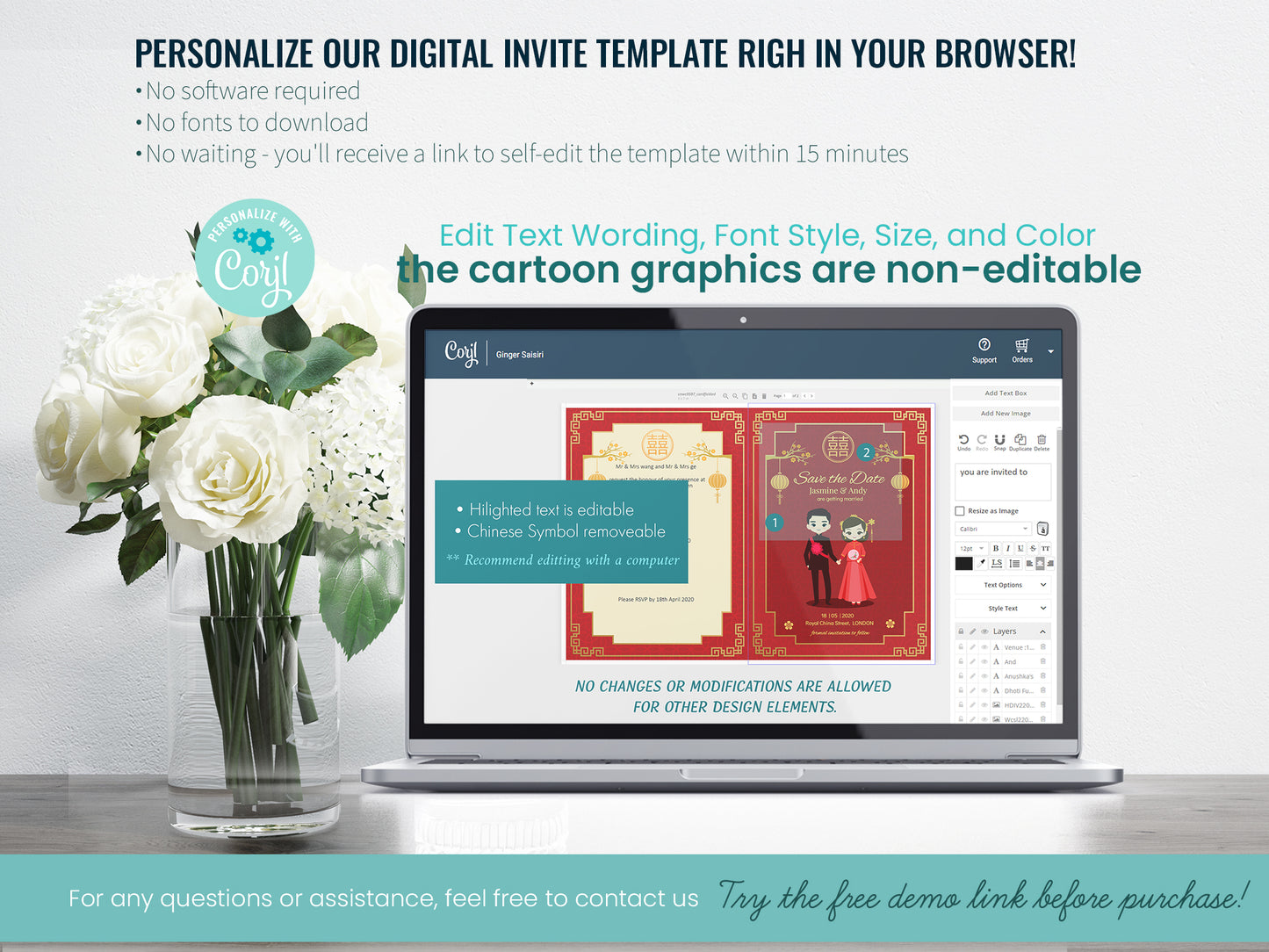 Chinese Tea Ceremony -Digital Template (Editable PDF)#cnwc9597
