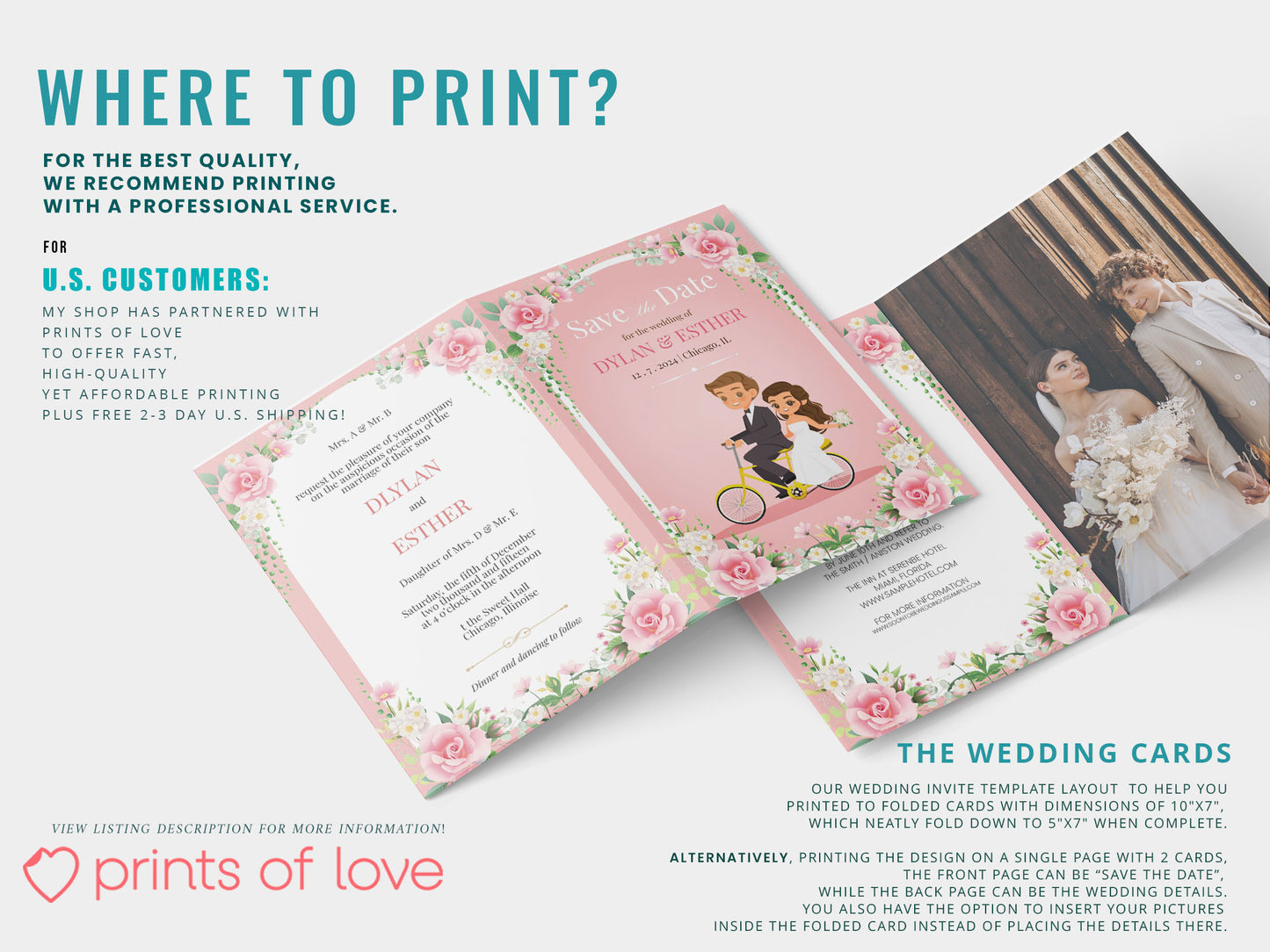 Cute Wedding Invitation, E-invitation, Digital Template set #ctwd221101
