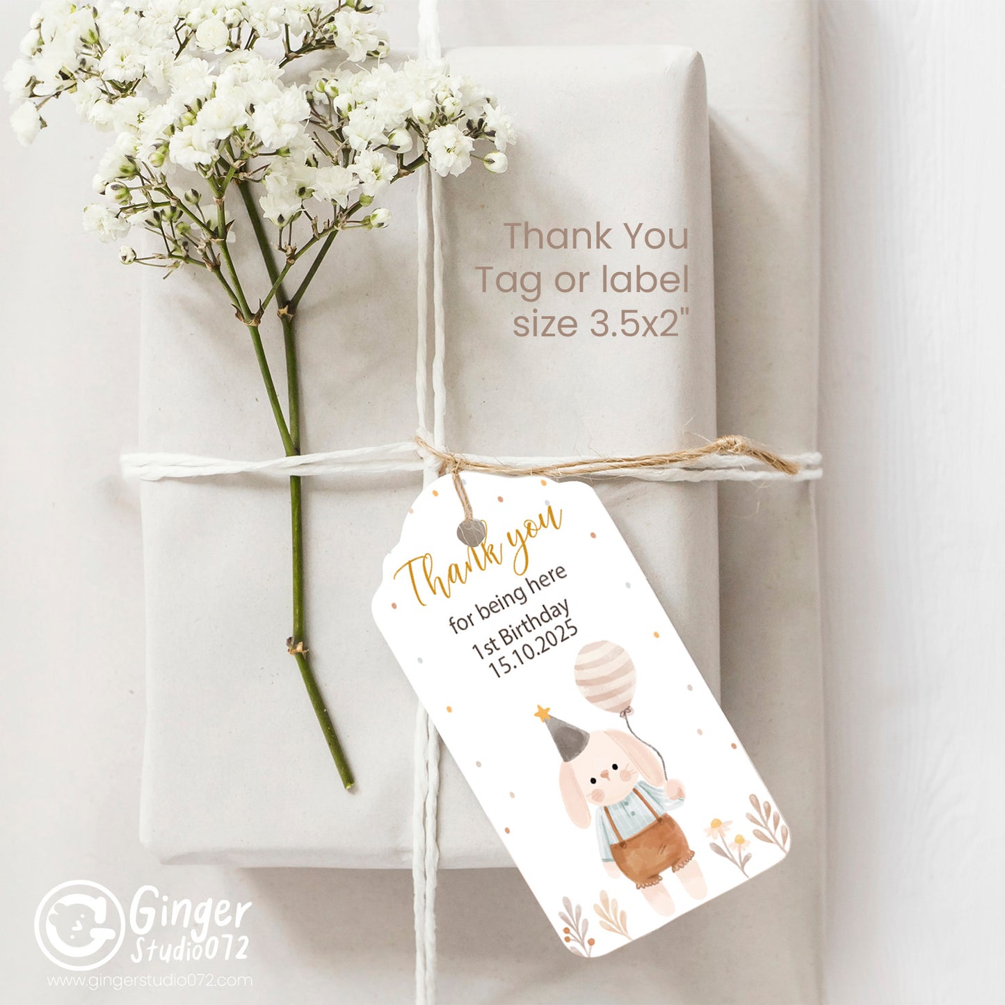 1st Birthday Celebration Kit : Personalized 1st Birthday Party template #bdtp240601