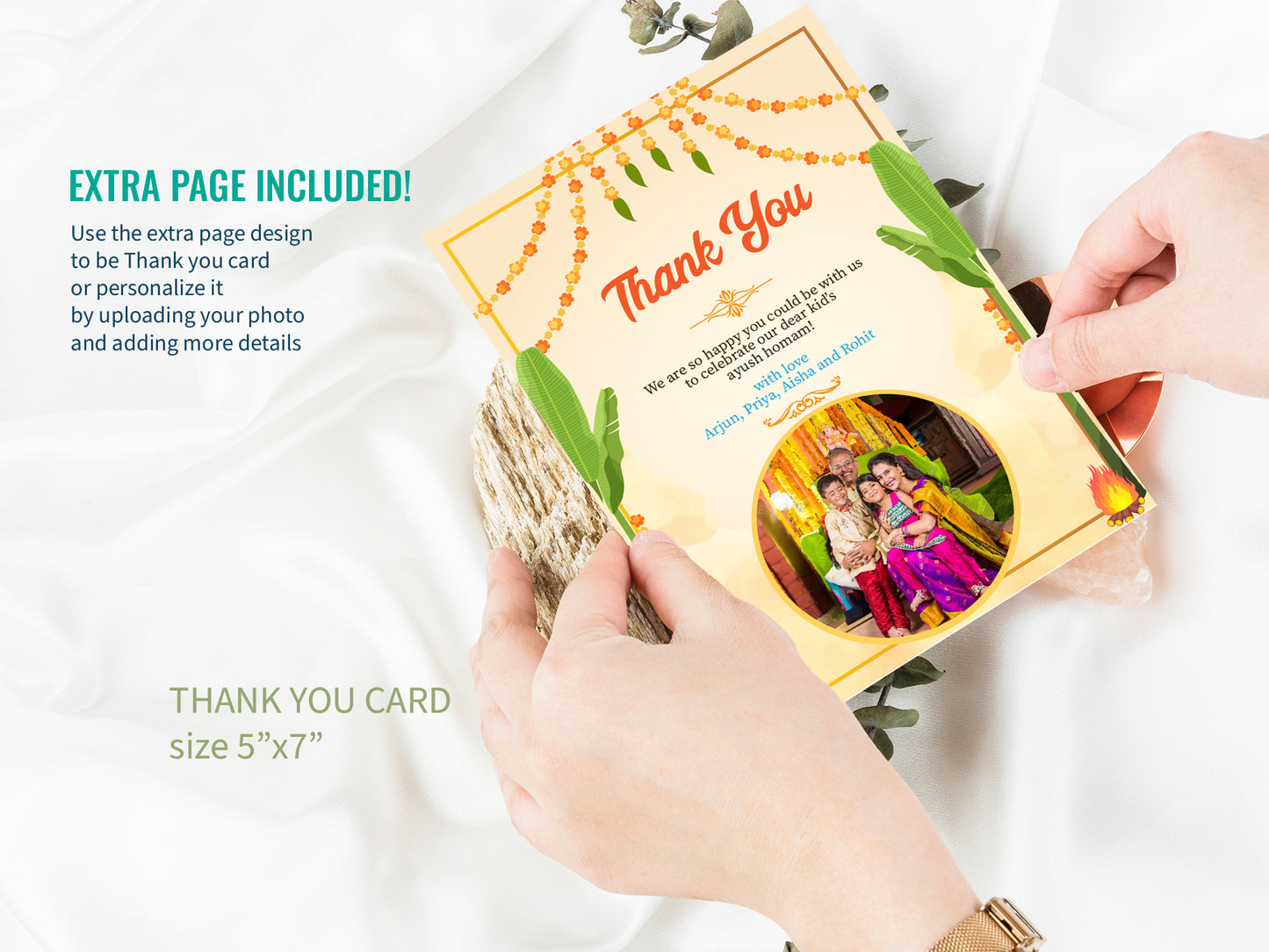 Cute Milestone invite, Ayush Homam puja function Ceremony, Customize Template #hfiv230606