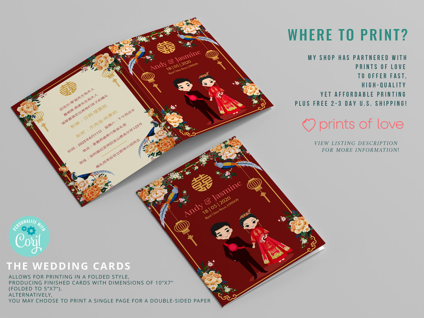 Chinese Tea ceremony invites  -Digital Template (Editable PDF) #cvwl230303