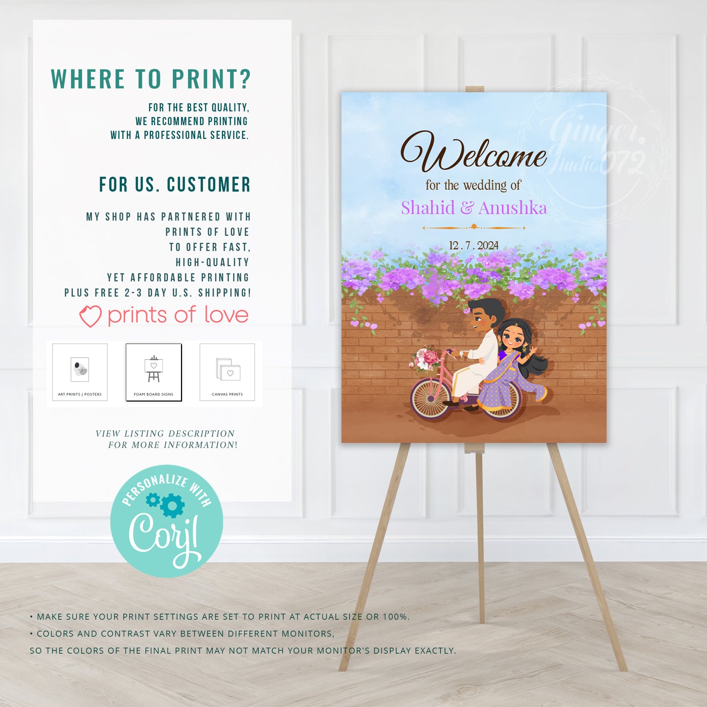 Cute Indian sign: Haldi/Mehndi/Sangeet, reception template #wcsl230702