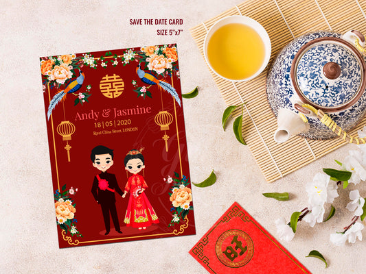 Chinese Tea ceremony invites  -Digital Template (Editable PDF) #cvwl230303