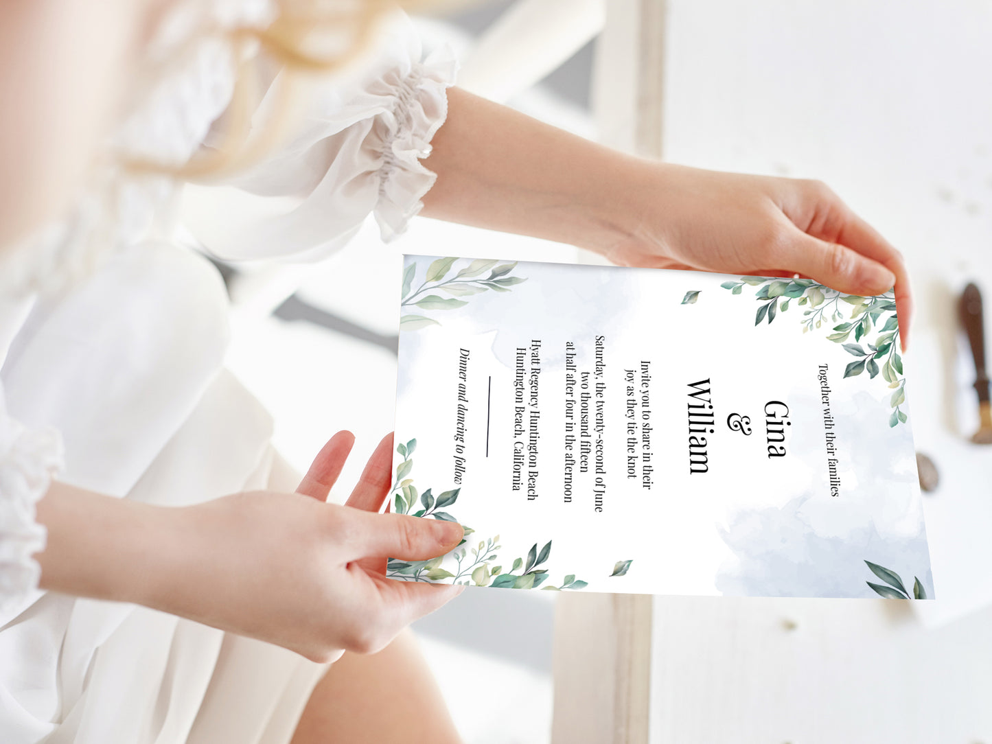 Cute African-American wedding Invitation, Customize template #bcwd210501