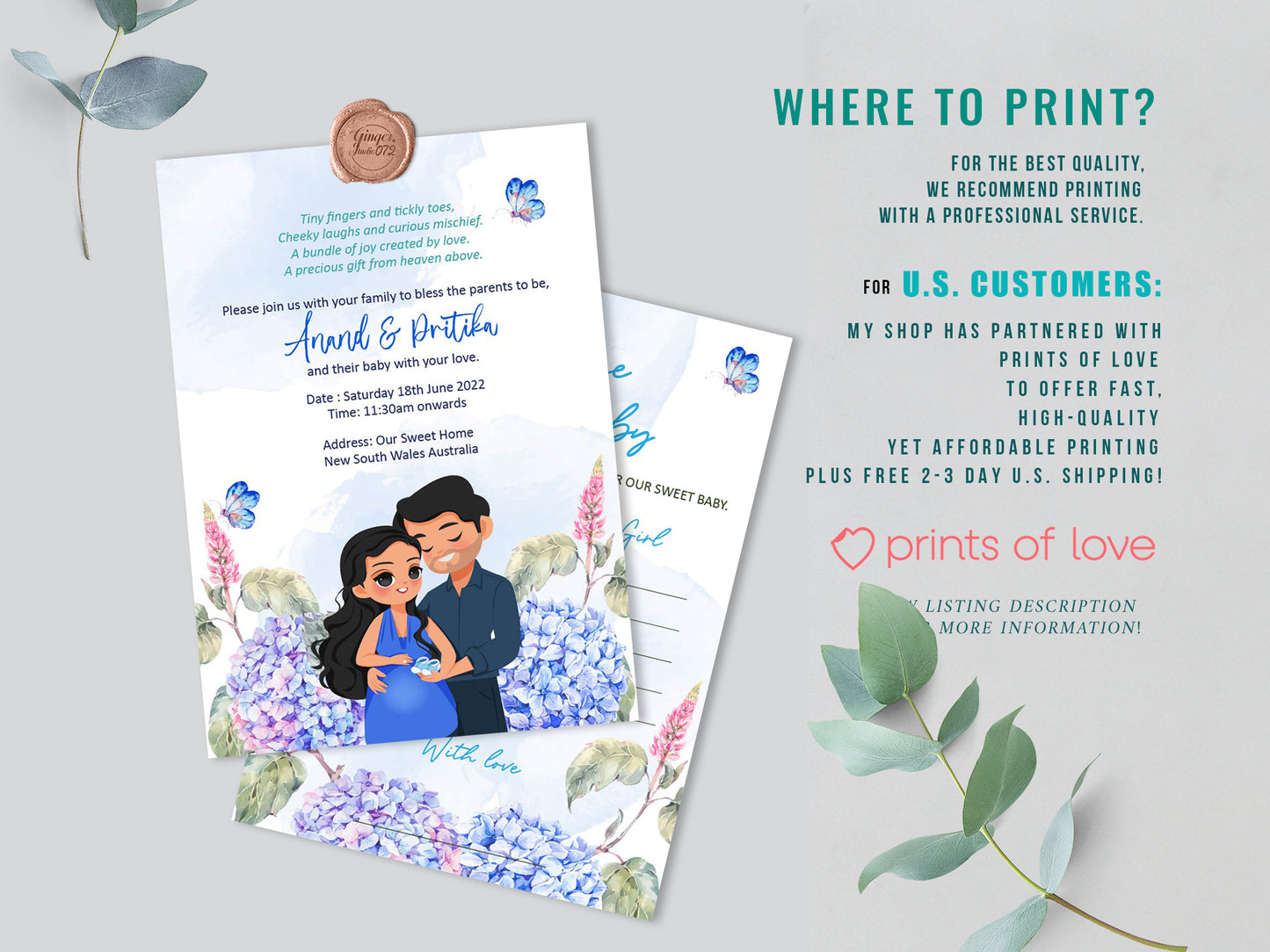 Cute Baby shower, cradle, naming, gender reveal, Invitation Templates #bsiv220901