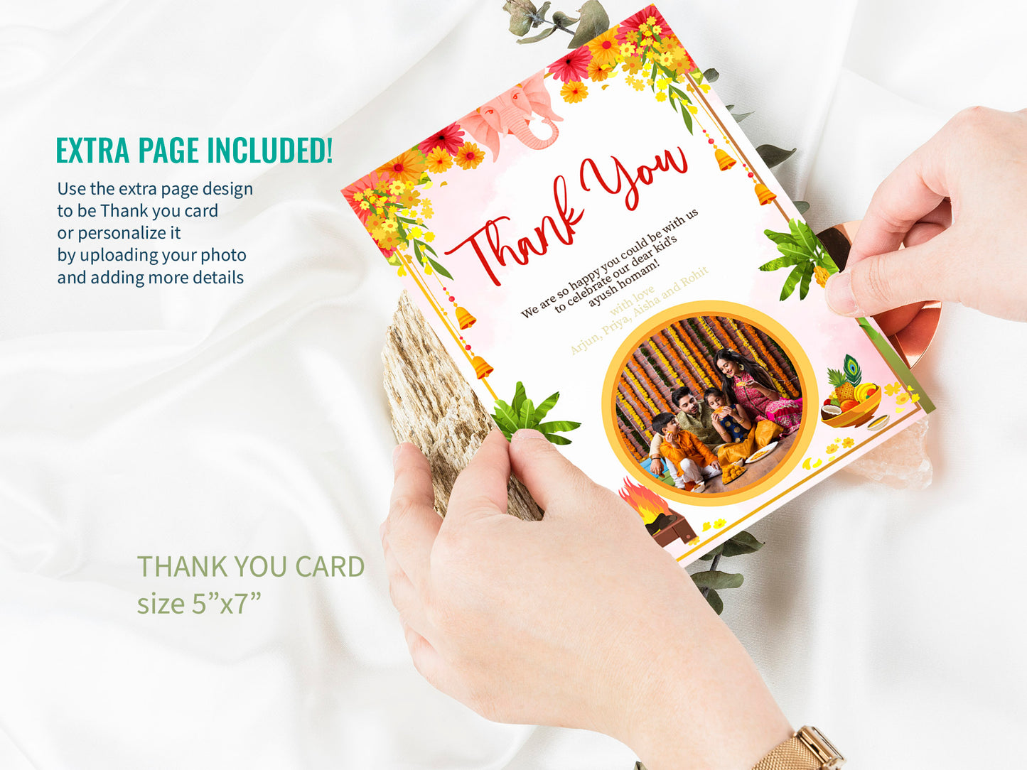 Cute Milestone invite, Ayush Homam puja function, Customize Template #hfiv2301202