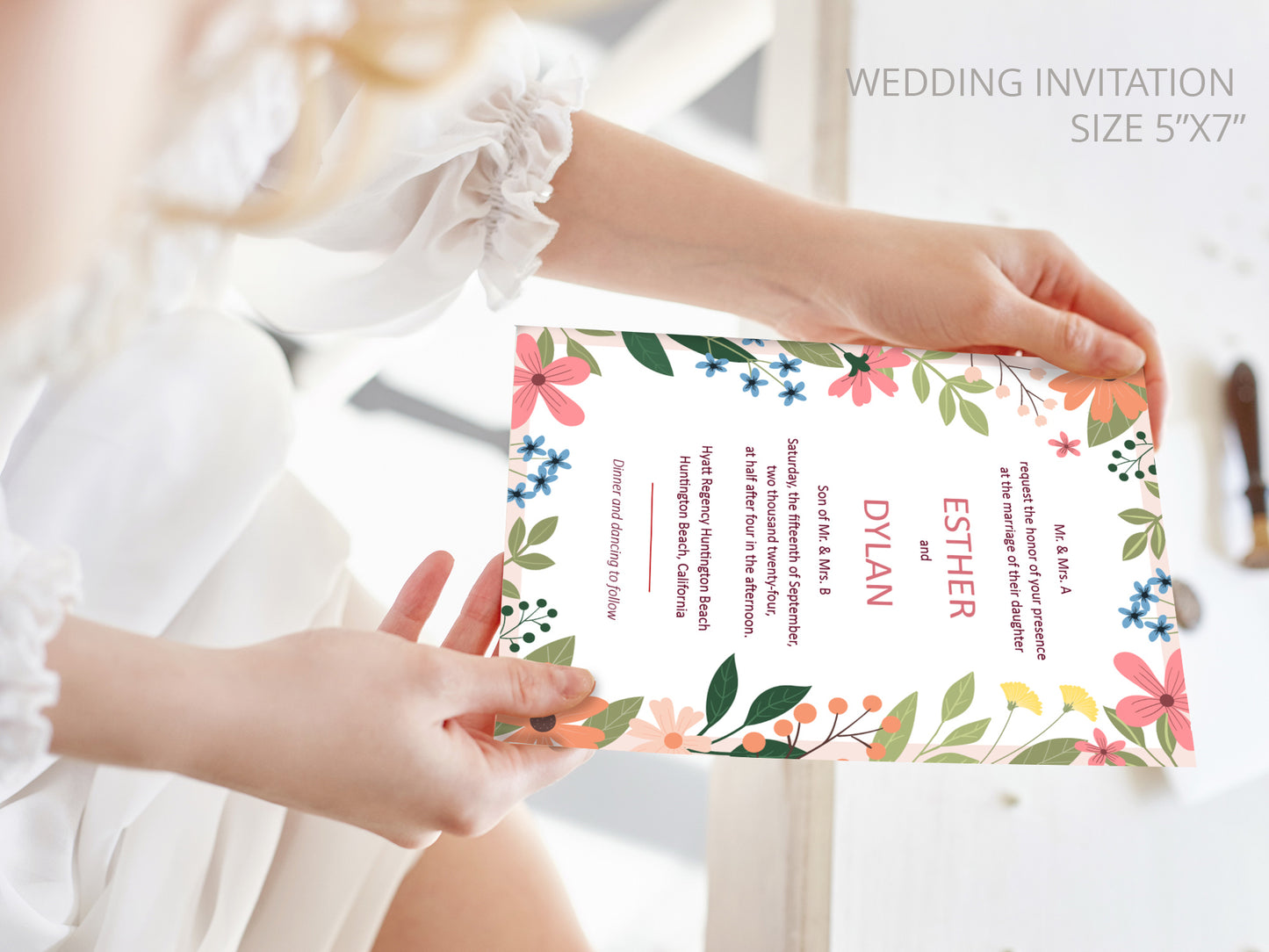 Cute Wedding Invitation, E-invitation, Digital Template #ctwd220904