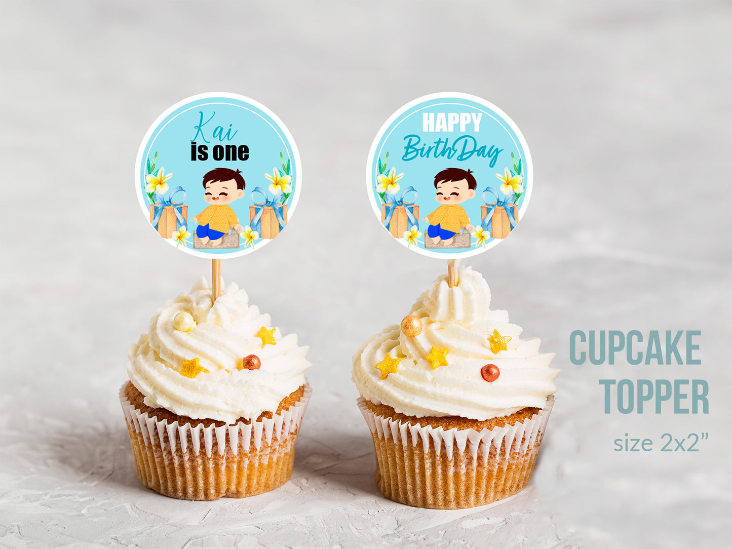 Cute 1st Birthday Invitation, Southeast Asian Theme, Customize Template #fbiv230503