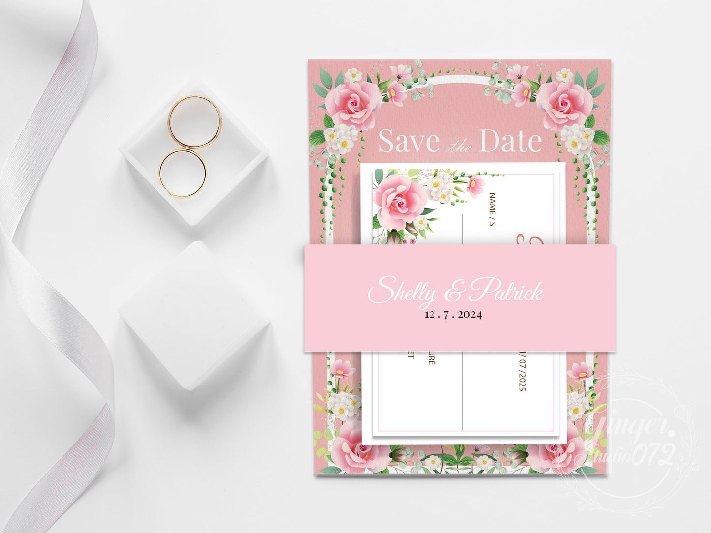 Cute Wedding Invitation, E-invitation, Digital Template set #ctwd221101