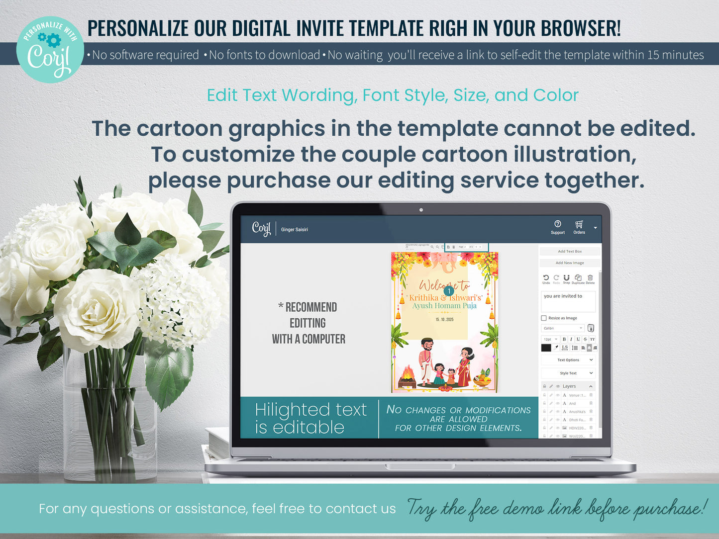 Cute Milestone invite, Ayush Homam puja function, Customize Template #hfiv2301202