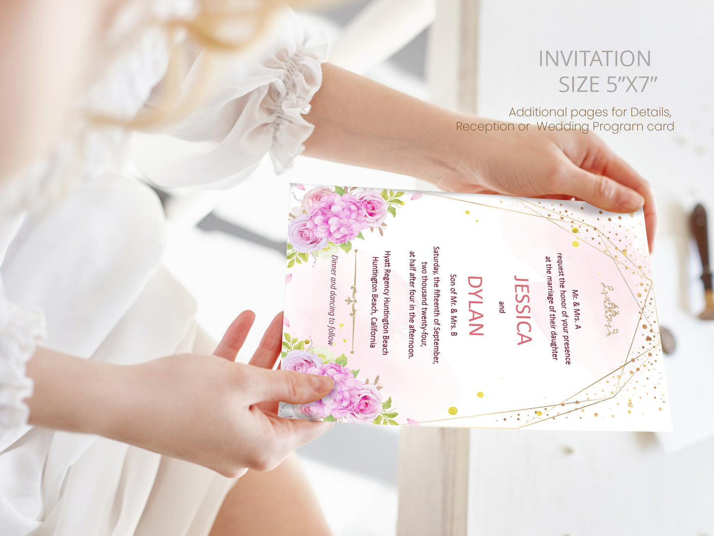 Cute Asian, Khmer, Lao, Thai Wedding invitation, E-Invite template #sewc220903