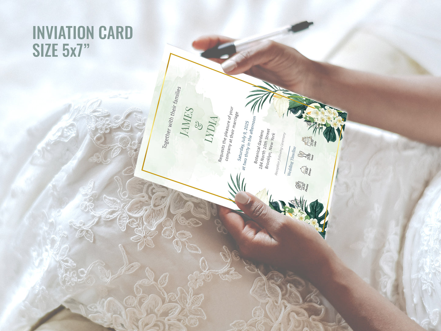 Cute Filipino wedding invitation, Customize Template #sewc230602