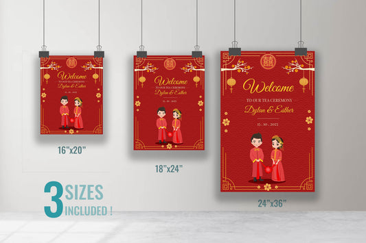 Tea ceremony sign -Digital Template (Editable PDF) #wcsl230202
